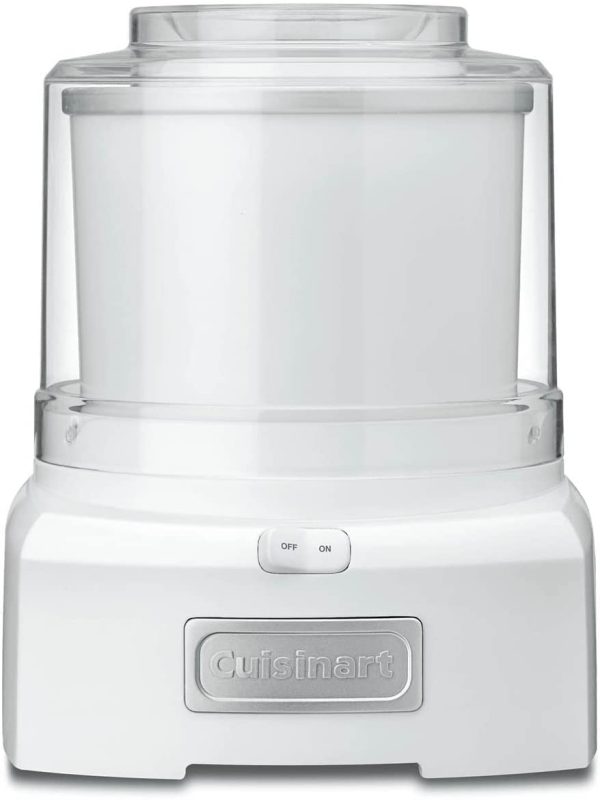 Cuisinart 1.5 Quart Frozen Yogurt, Ice Cream and Sorbet Maker, White Online Sale