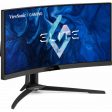 ViewSonic Elite 2K 34  1440p Ultra-Wide QHD Curved Gaming Monitor - Certified Refurbished Hot on Sale