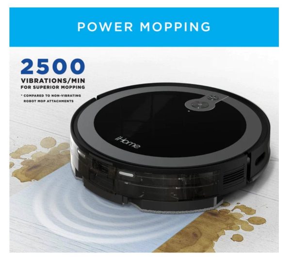 iHome AutoVac Luna Robot Vacuum & Vibrating Mop - Certified Refurbished Grade B Supply