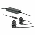 Audio-Technica ATH-ANC33iS QuietPoint Active Noise-Cancelling with In-Line Microphone & Control In-Ear Headphones, Black Online Sale