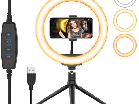 NeonTek 10  LED Ring Light 3 Light Modes 10  Ring Light Discount