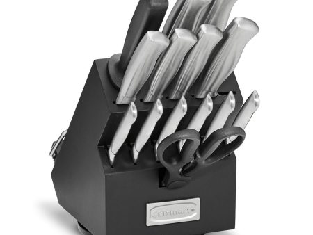 Cuisinart 15PC Stainless Steel Rotating Cutlery Block Set Supply