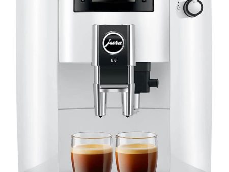 Jura E6 Automatic Espresso Machine Coffee Center, Piano White - Certified Refurbished Online now