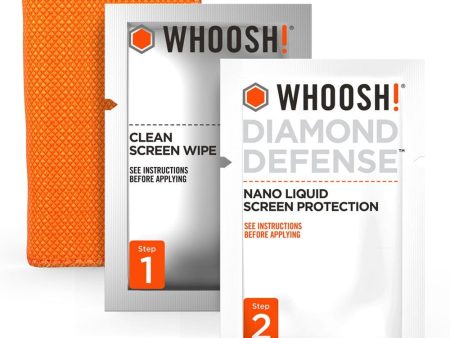 WHOOSH Diamond Defense - Superior Nano Liquid Screen Protector Wipe - Fits All Screens Phones or Tablets Online now