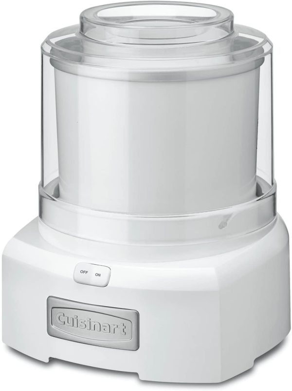 Cuisinart 1.5 Quart Frozen Yogurt, Ice Cream and Sorbet Maker, White Online Sale