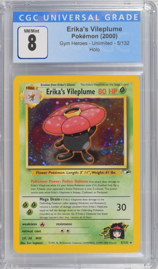 Erika s Vileplume 5 132 Gym Heroes CGC 8 3753641012 Sale