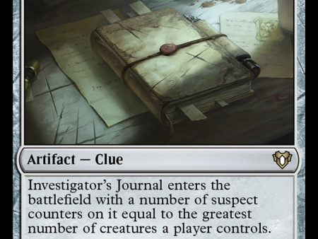 Investigator s Journal [Commander Masters] Cheap