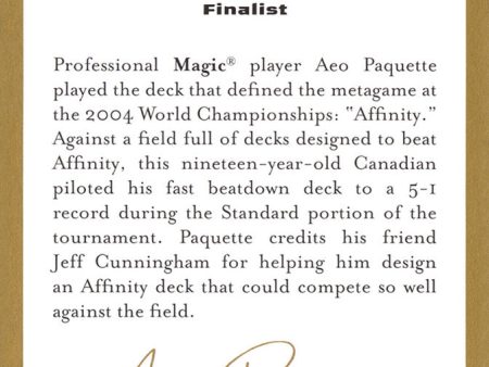 Aeo Paquette Bio [World Championship Decks 2004] Cheap