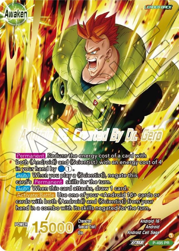 Android 16    Android 16, Created By Dr. Gero (Gold Stamped) (P-495) [Promotion Cards] Online now