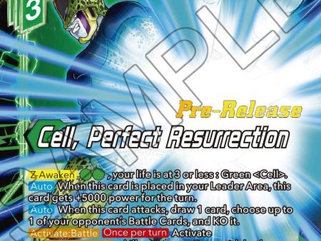 Cell, Perfect Resurrection (BT21-070) [Wild Resurgence Pre-Release Cards] For Cheap