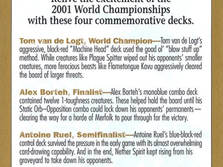 2001 World Championships Ad [World Championship Decks 2001] Cheap