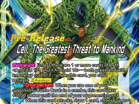 Cell    Cell, The Greatest Threat to Mankind (BT21-068) [Wild Resurgence Pre-Release Cards] Discount