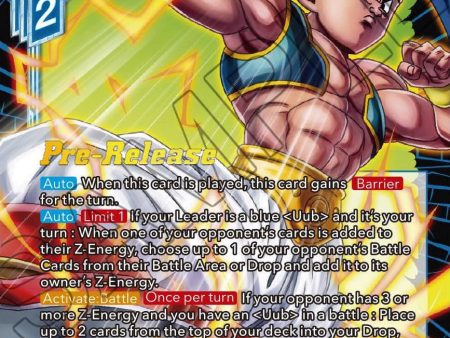 Uub, Holder of Majin Power (BT21-038) [Wild Resurgence Pre-Release Cards] For Cheap