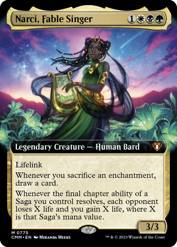 Narci, Fable Singer (Extended Art) [Commander Masters] Online Hot Sale