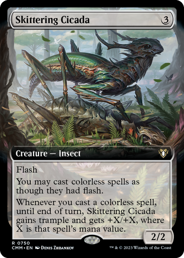 Skittering Cicada (Extended Art) [Commander Masters] Cheap